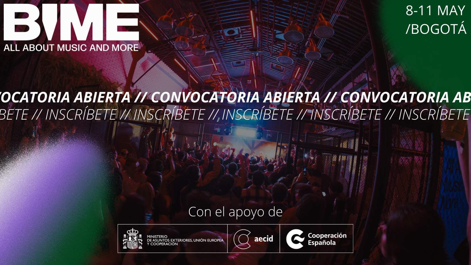 [CERRADA] BIME Live Bogotá 2024: Convocatoria dirigida a artistas y bandas de América Latina (excepto Colombia)