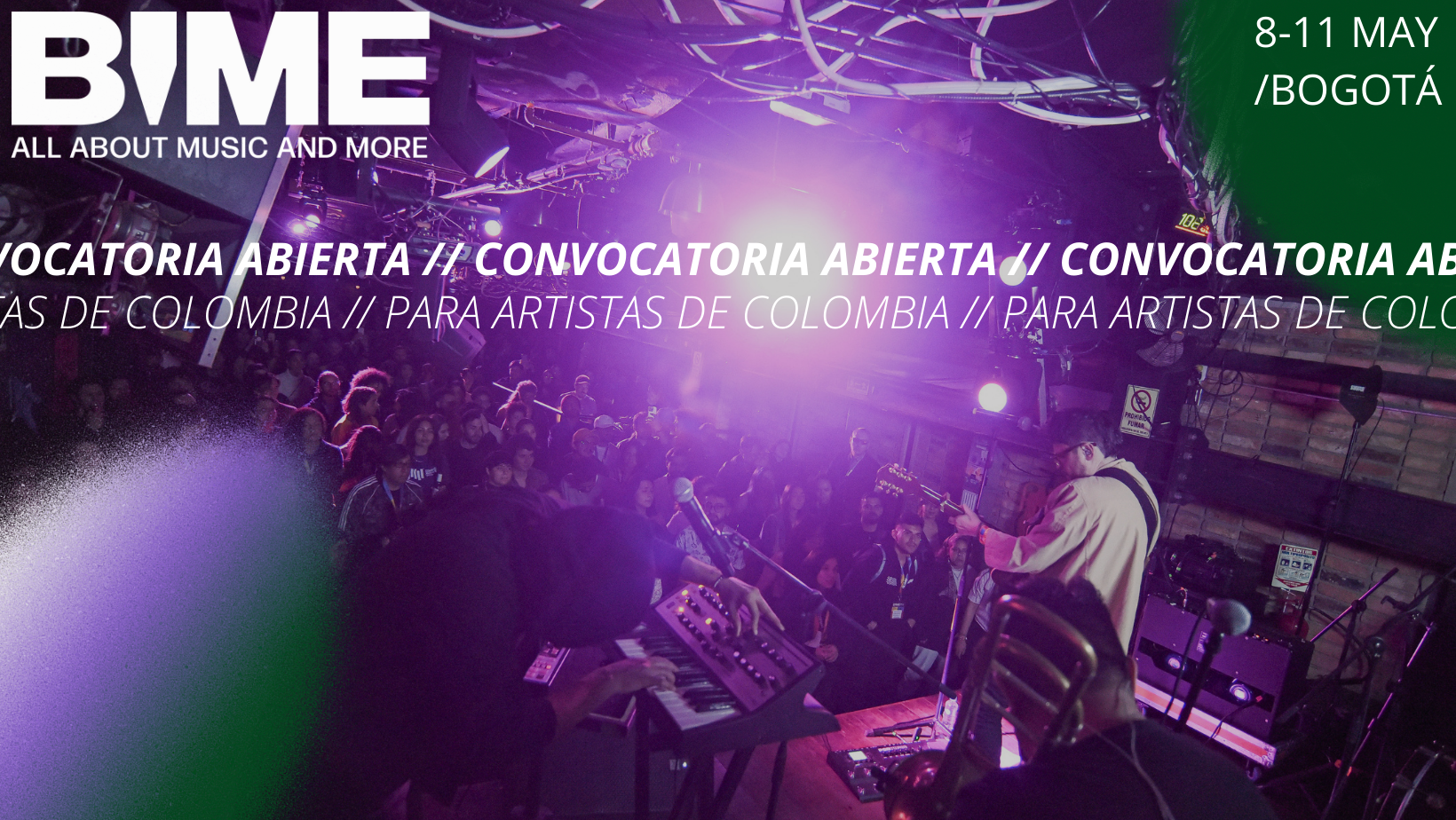 [CERRADA] BIME Live Bogotá 2024: Convocatoria dirigida a artistas y bandas de Colombia